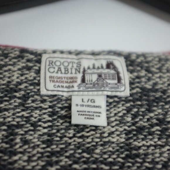 COPY - Roots cabin classic grey cardigan hoodie kids size L - Picture 4 of 7
